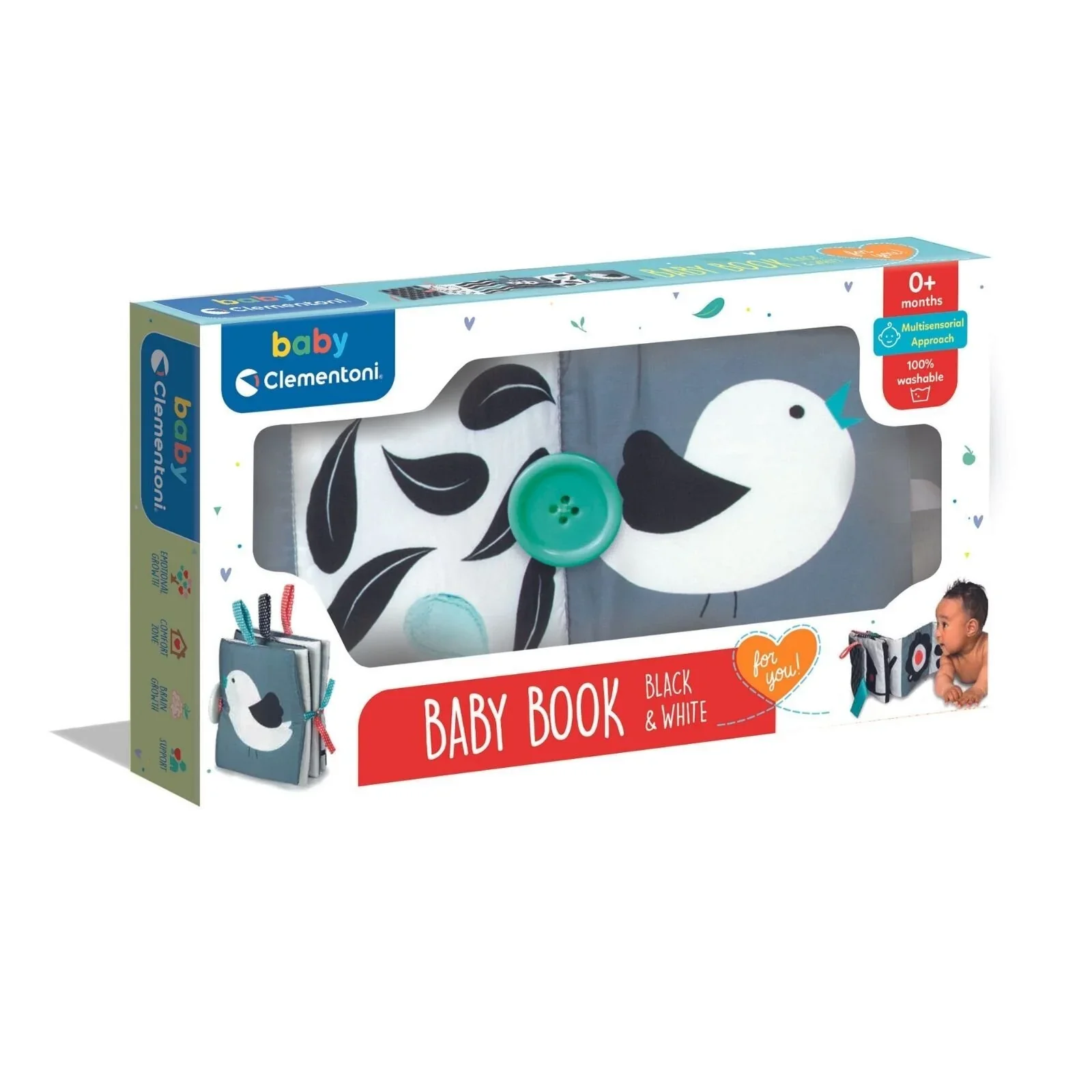 Baby Clementoni Black & White Baby Book - Image 4