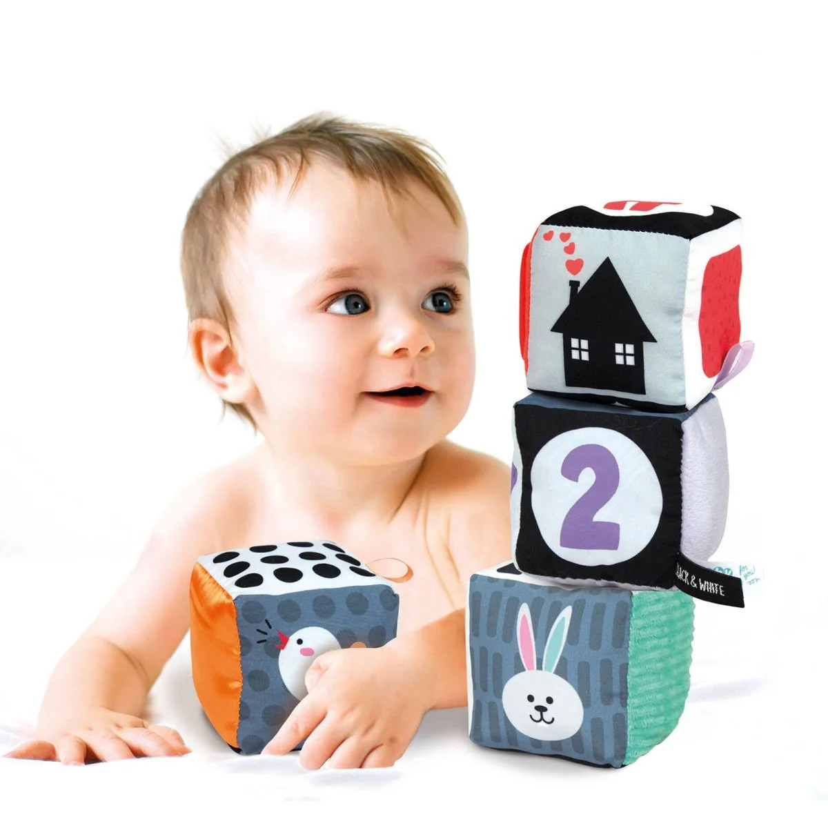 Baby Clementoni - Black & White Cubes - Image 4
