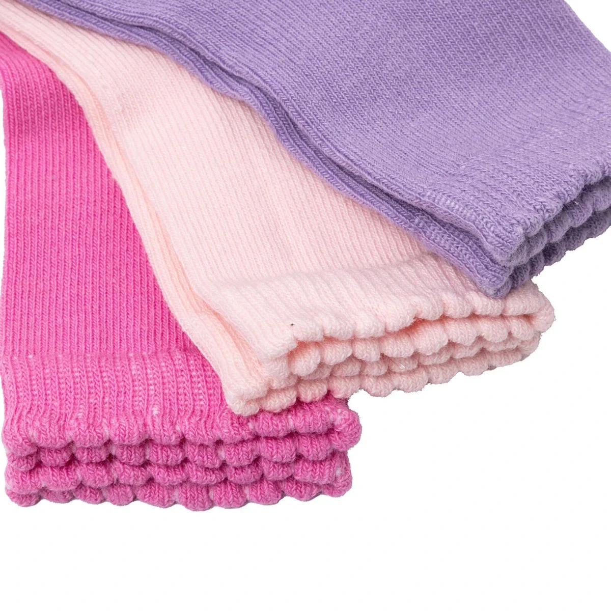 HelloBaby Girls Pack of 3 Ankle Socks Cotton Rich - Purple - Image 4