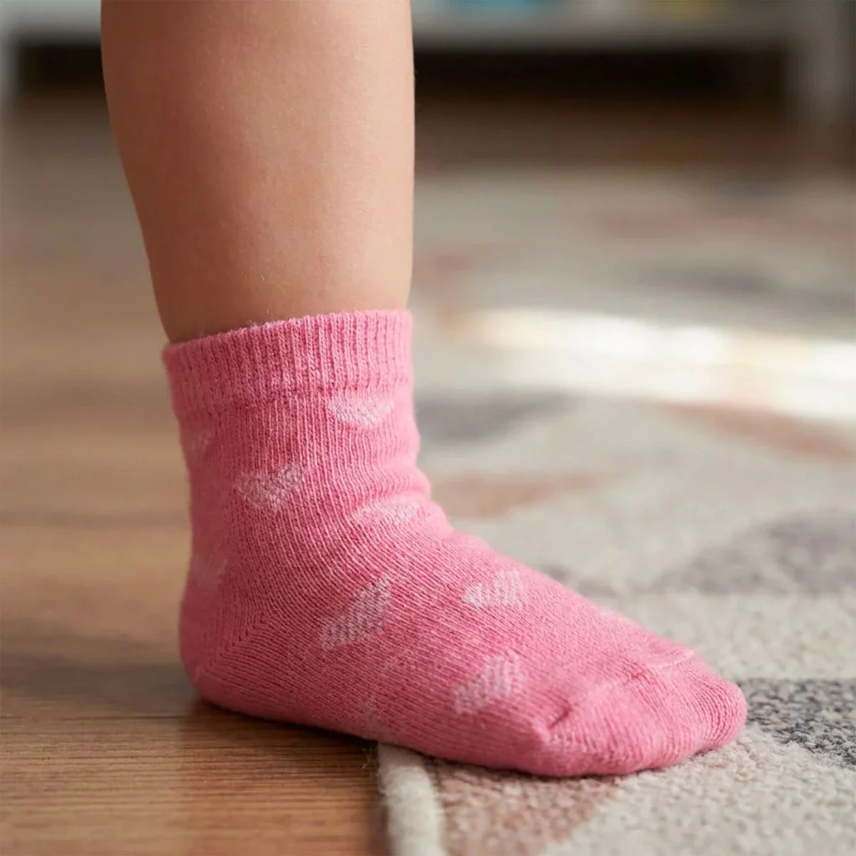 HelloBaby Girls Pack of 3 Ankle Socks Cotton Rich - Pink - Image 5