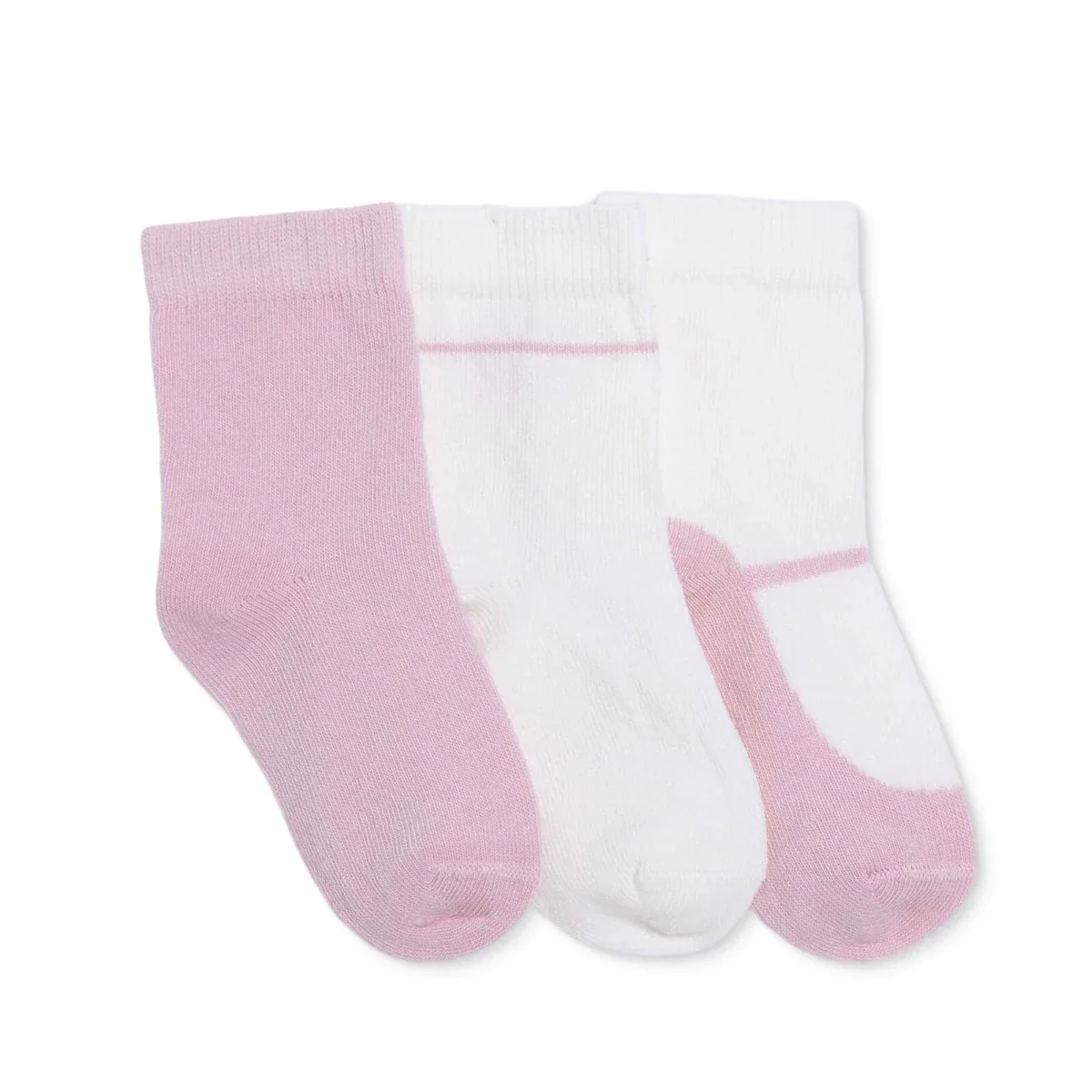 HelloBaby Girls Pack of 3 Ankle Socks Bow Print Cotton Rich - Pink - Image 2