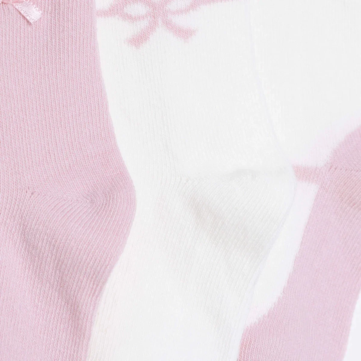 HelloBaby Girls Pack of 3 Ankle Socks Bow Print Cotton Rich - Pink - Image 3