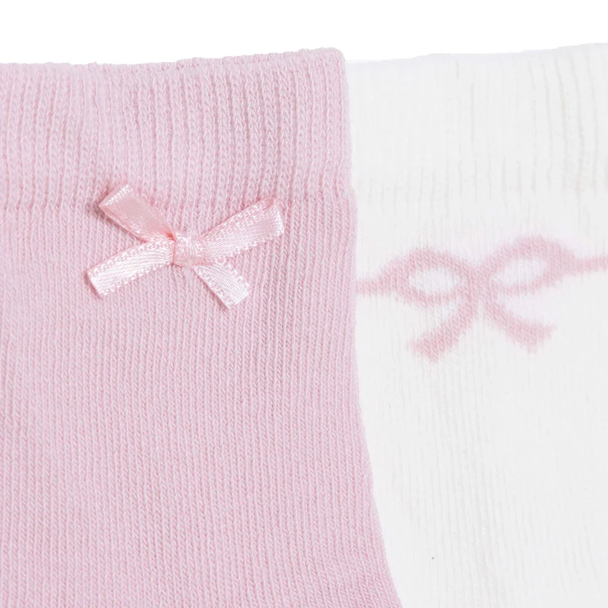 HelloBaby Girls Pack of 3 Ankle Socks Bow Print Cotton Rich - Pink - Image 4