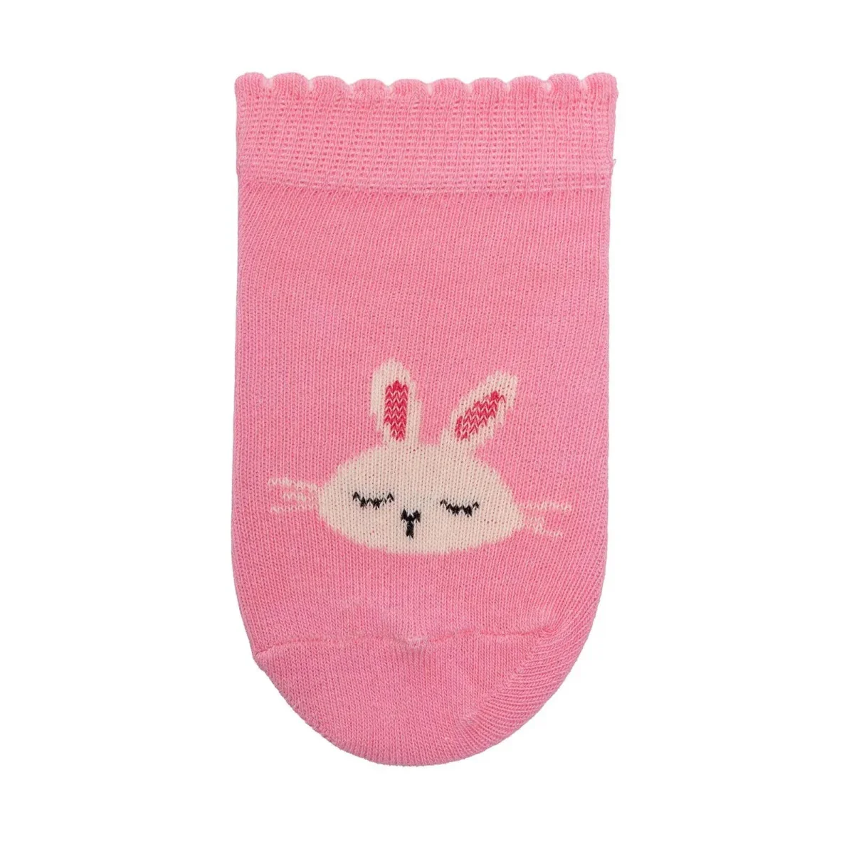 HelloBaby Girls Pack of 3 Ankle Socks Bunny Print Cotton Rich - Pink - Image 7