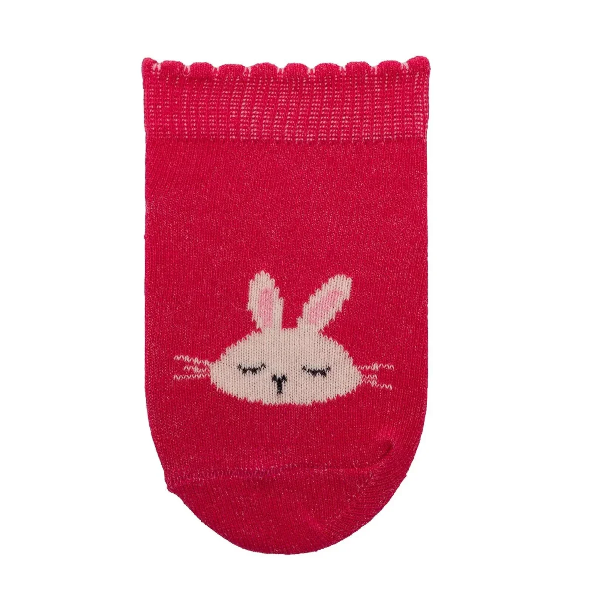 HelloBaby Girls Pack of 3 Ankle Socks Bunny Print Cotton Rich - Pink - Image 8