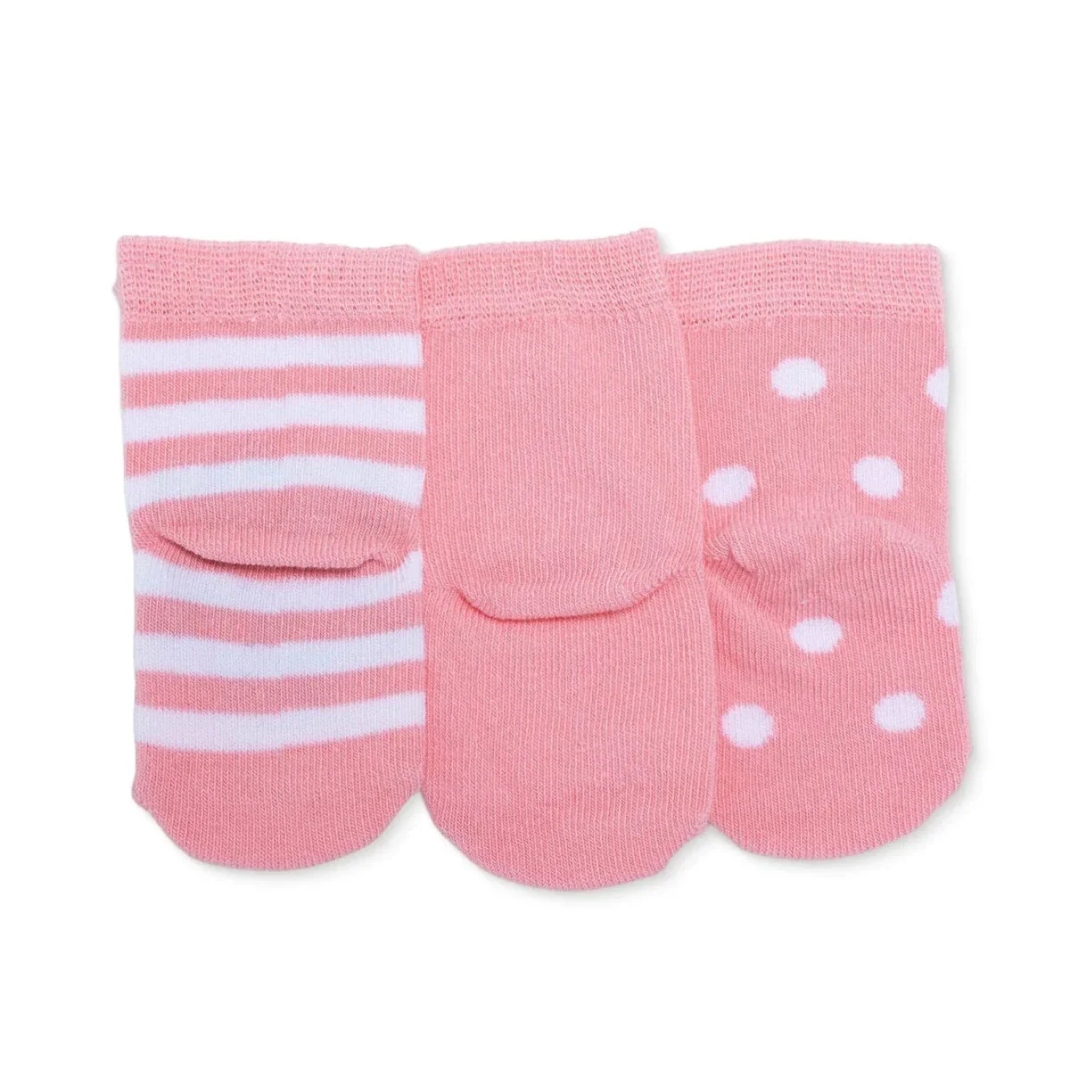 HelloBaby Girls Pack of 3 Ankle Socks Floral Print Cotton Rich - Pink - Image 2