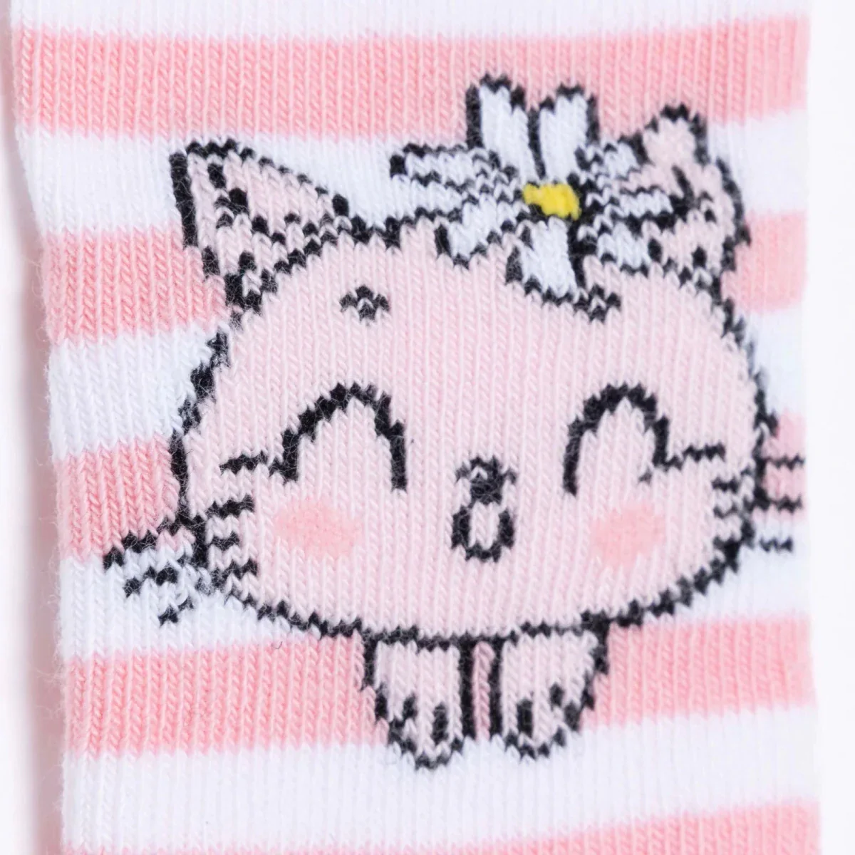 HelloBaby Girls Pack of 3 Ankle Socks Floral Print Cotton Rich - Pink - Image 3