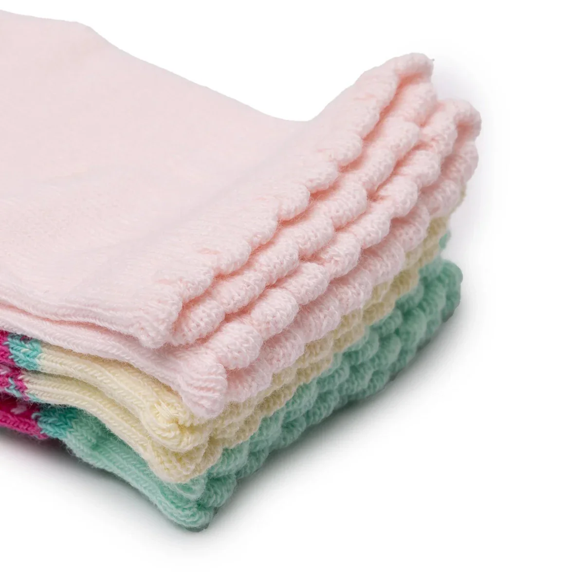 HelloBaby Girls Pack of 3 Ankle Socks Fruit Print Cotton Rich - Yellow - Image 5