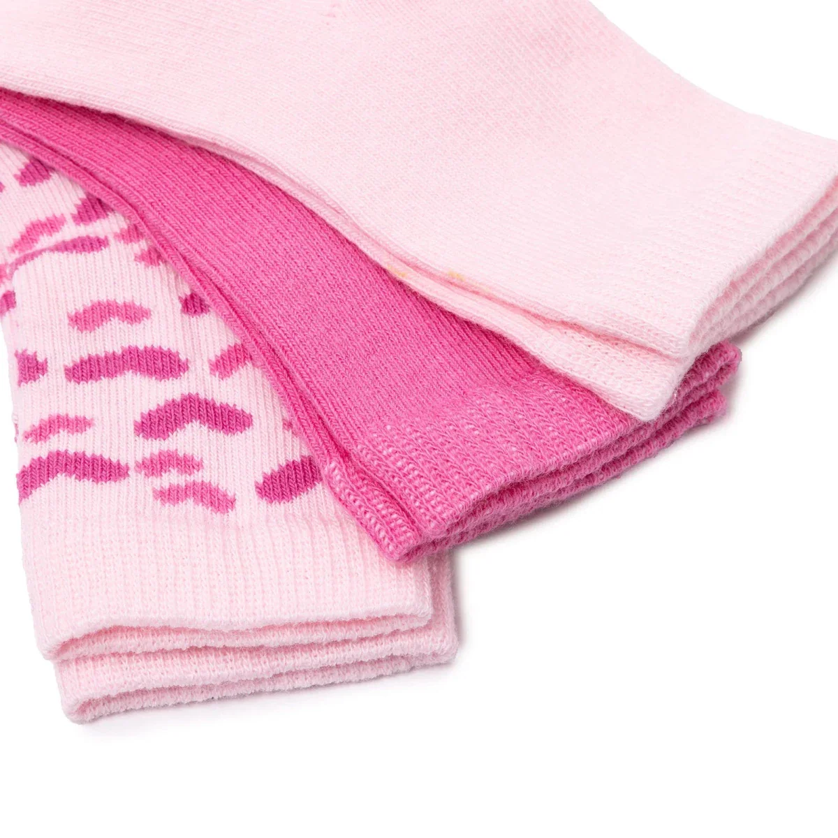 HelloBaby Girls Pack of 3 Ankle Socks Heart Print Cotton Rich - Pink Printed - Image 5