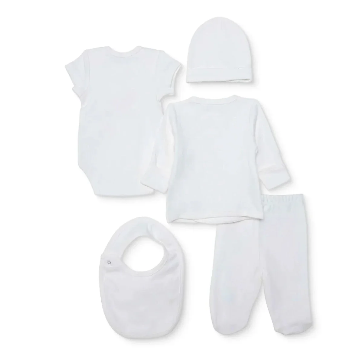 HelloBaby Girls 100% Cotton 5-Piece Hospital Gift Set - Ecru - Image 2