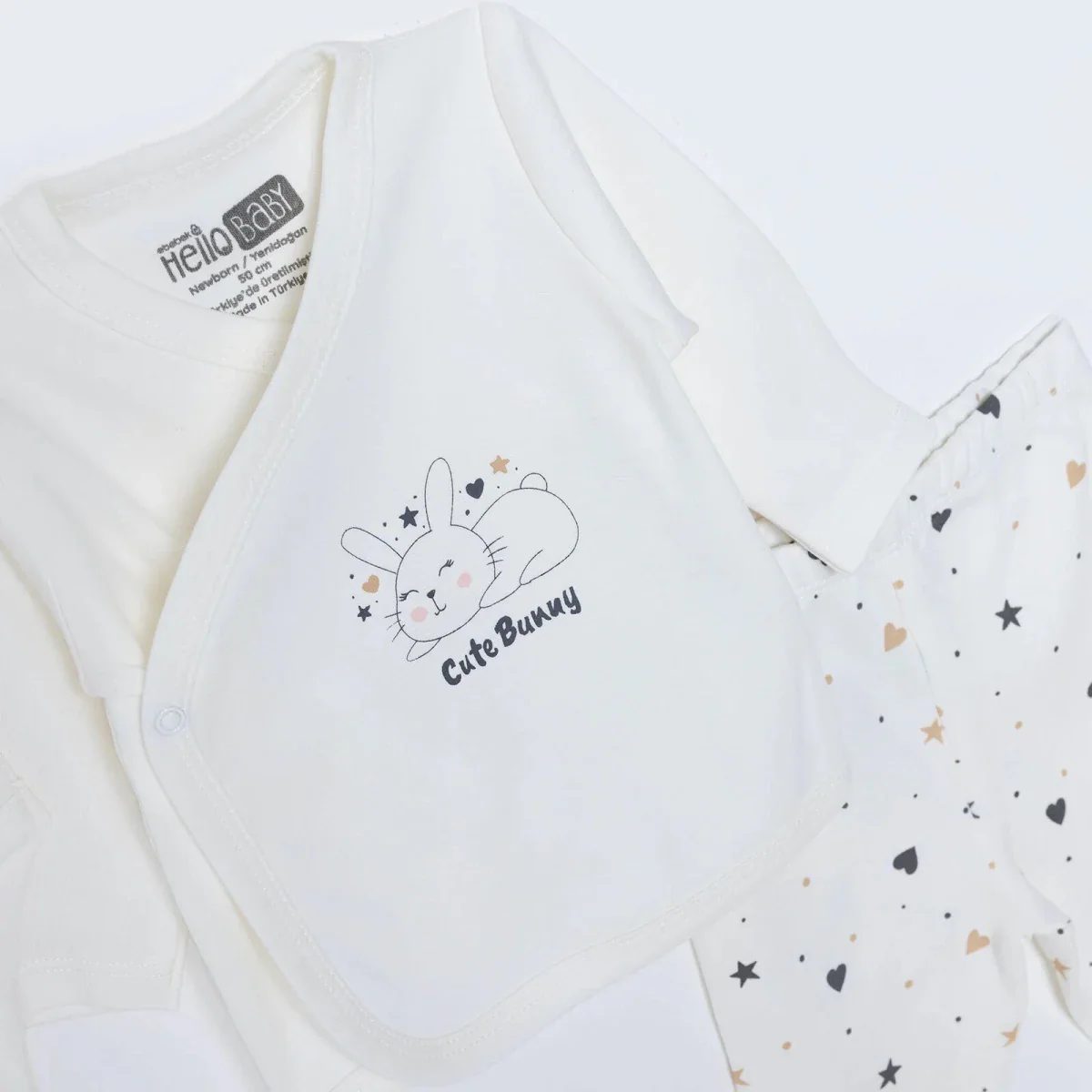 HelloBaby Girls 100% Cotton 5-Piece Hospital Gift Set - Ecru - Image 4