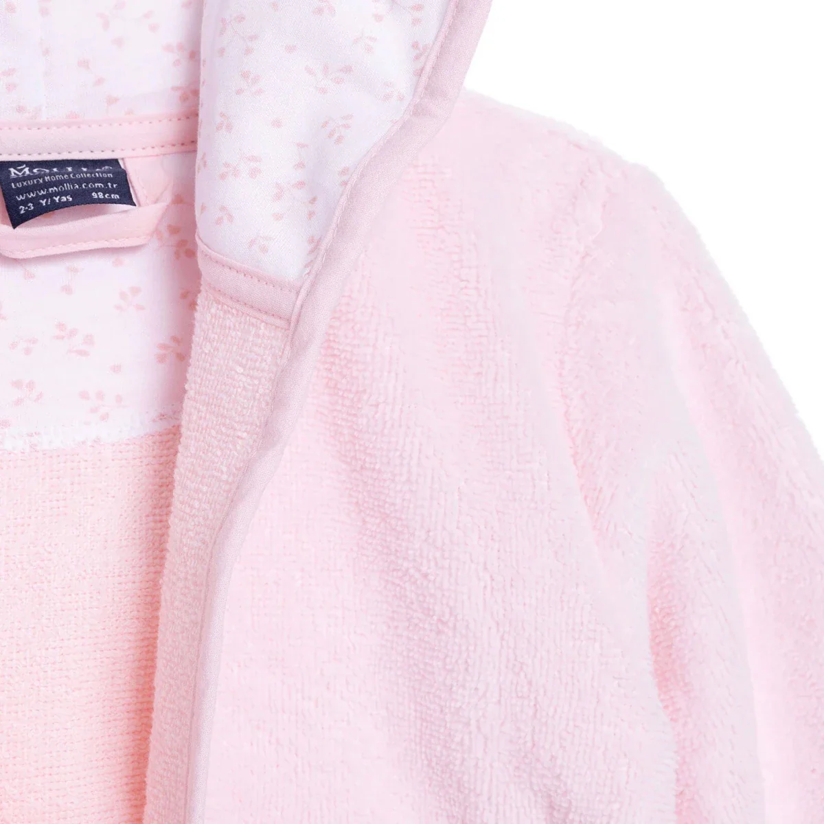 Baby Girl Bathrobe Hooded - Pink - Image 5