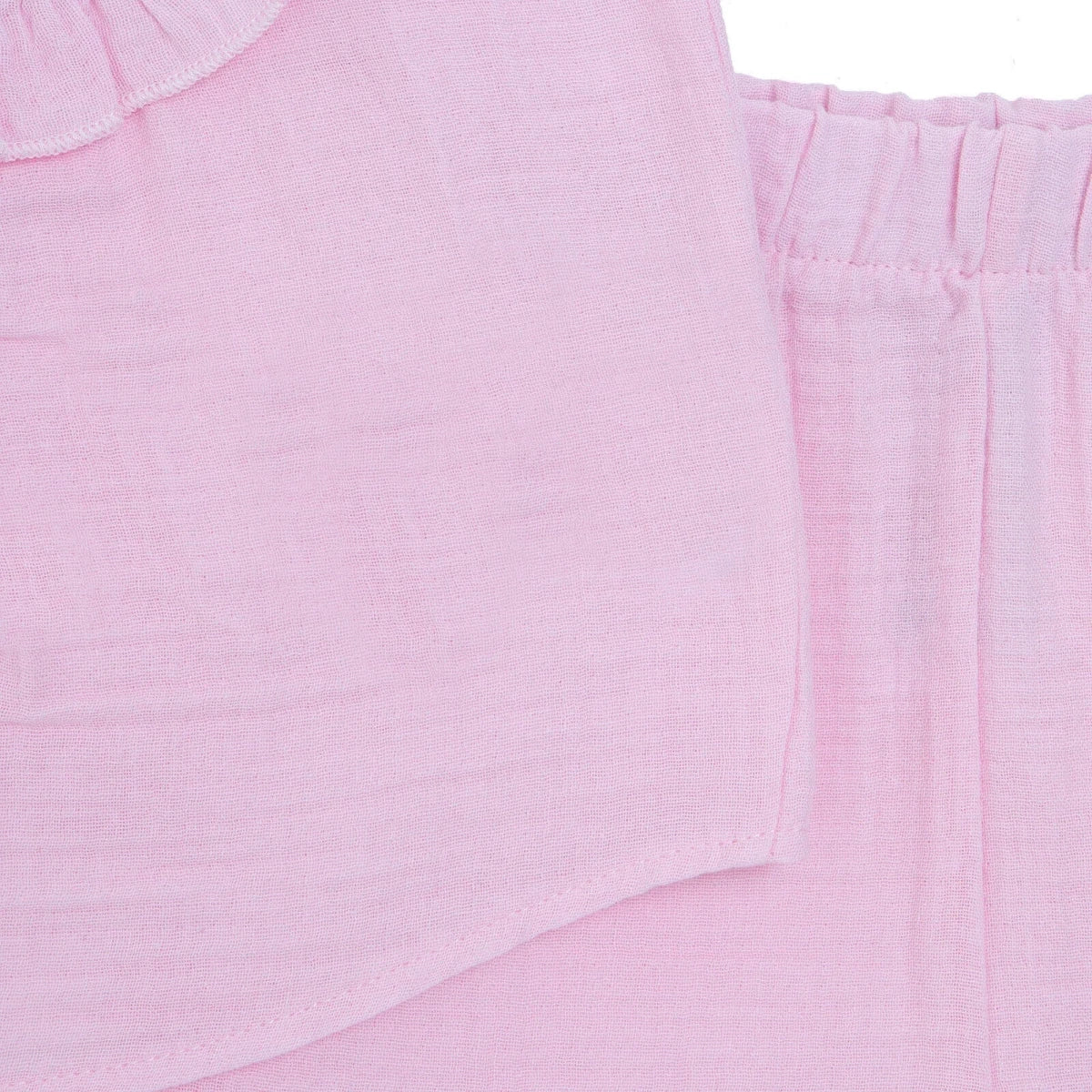 HelloBaby Girls Muslin Blouse & Shorts Set - Pink - Image 4