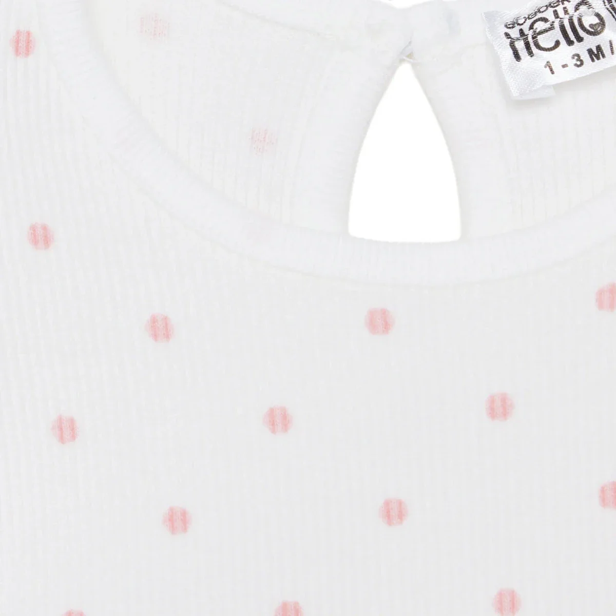 HelloBaby Girls Dress Bodysuit - Ecru - Image 4