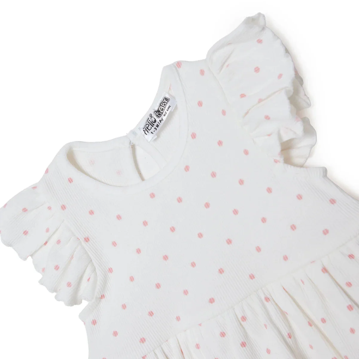 HelloBaby Girls Dress Bodysuit - Ecru - Image 7