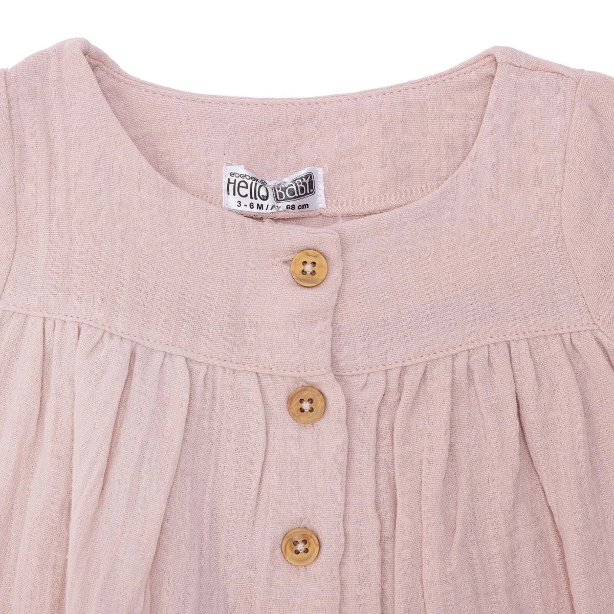 HelloBaby Girls Muslin Dress - Powder - Image 3