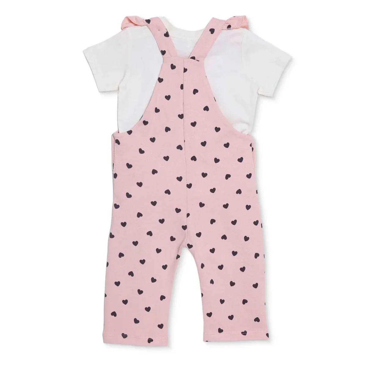 HelloBaby Girls Dungarees & T-shirt - Pink - Image 2