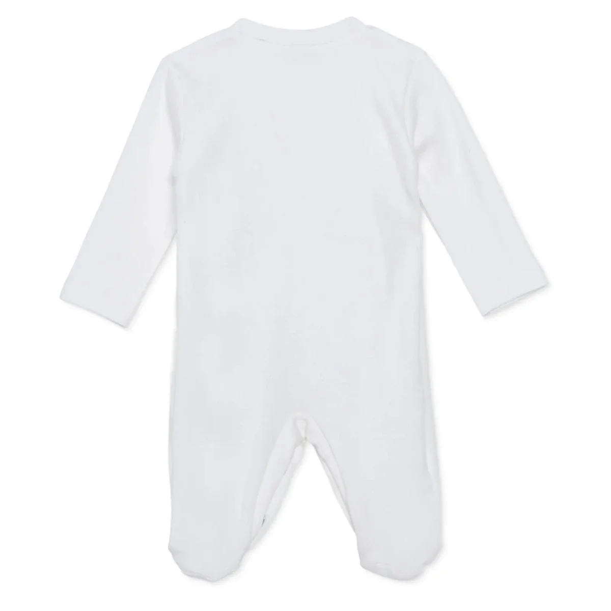 HelloBaby Girls Footed Sleepsuit Floral Print - White - Image 2