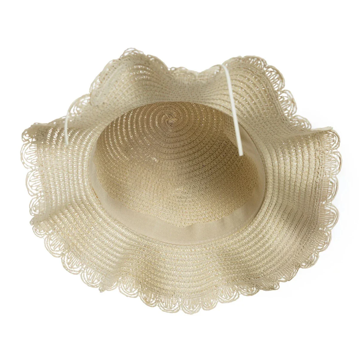 HelloBaby Girls Sun Hat - Ecru - Image 7