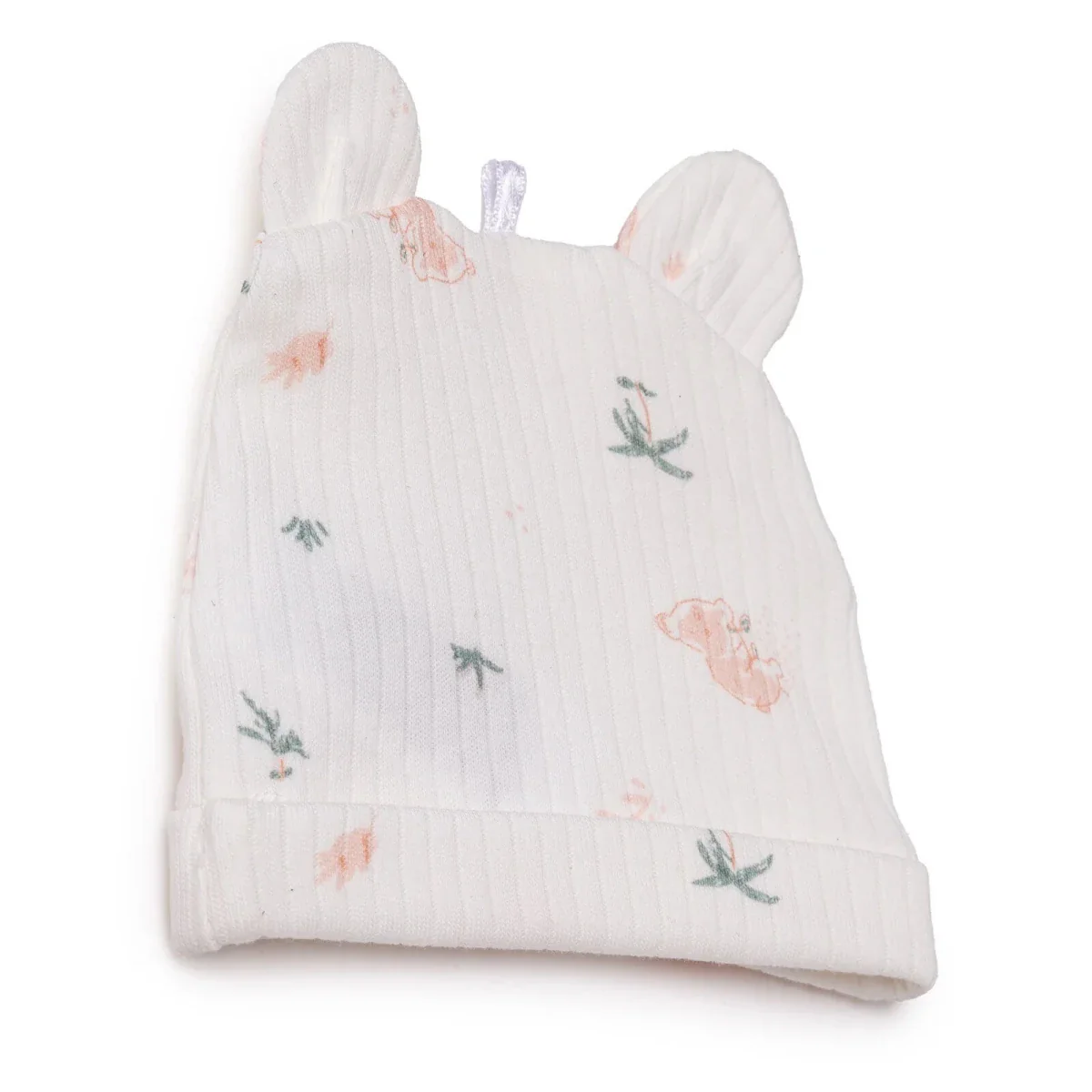 HelloBaby Girls 100% Cotton Hat Animal Print - Ecru Printed - Image 5