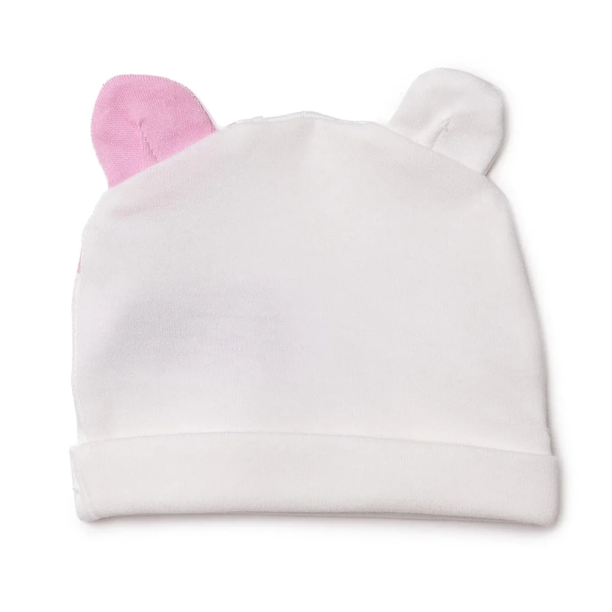 HelloBaby Girls 100% Cotton Hat Animal Print - Ecru - Image 2
