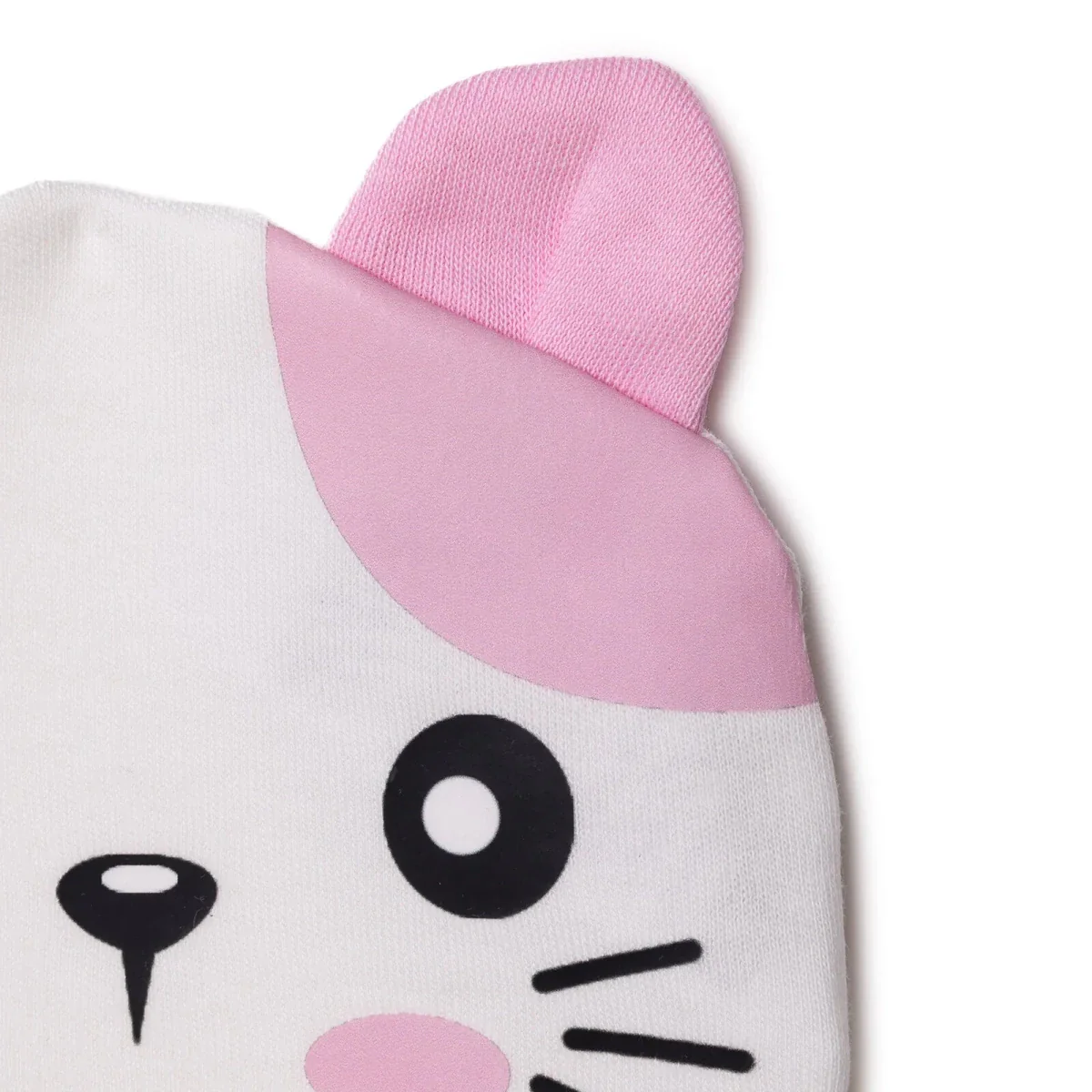 HelloBaby Girls 100% Cotton Hat Animal Print - Ecru - Image 3