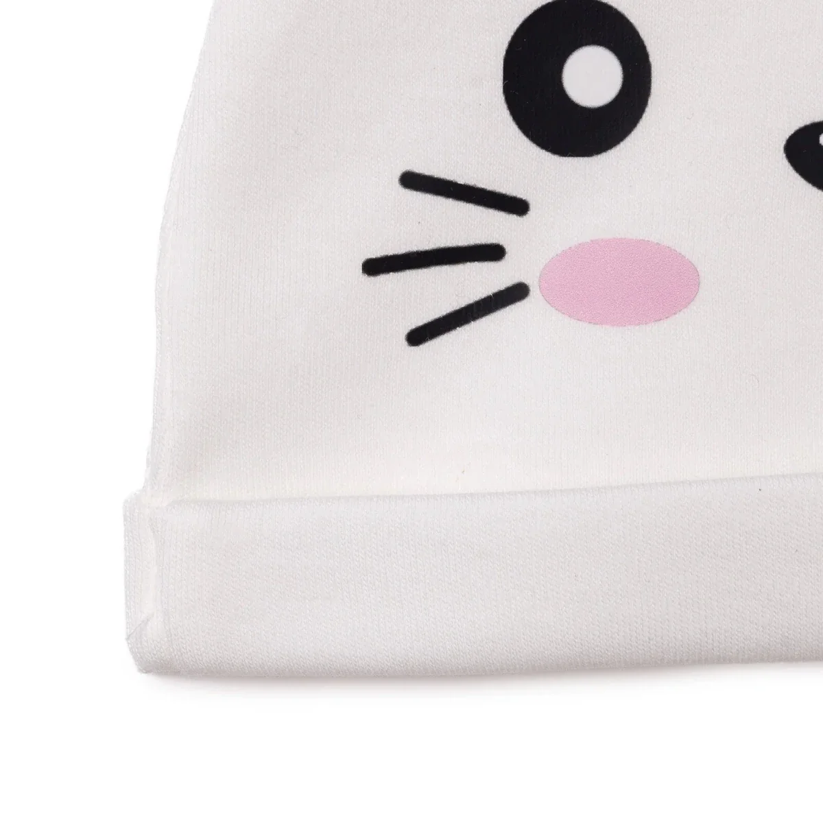 HelloBaby Girls 100% Cotton Hat Animal Print - Ecru - Image 4