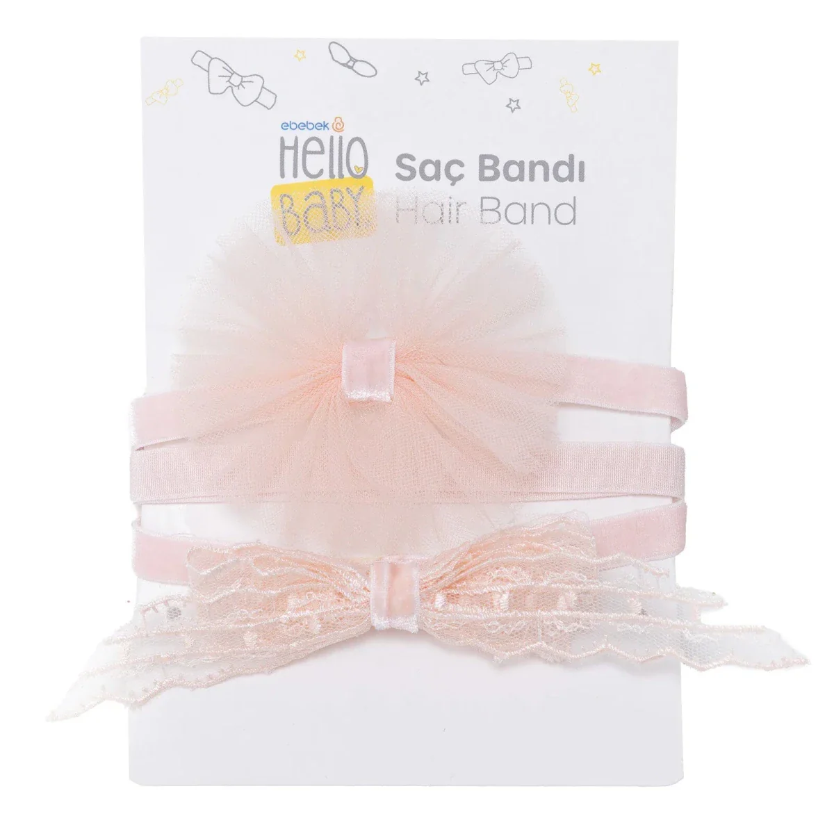 HelloBaby Girls Headband One Size - Light Pink - Image 7