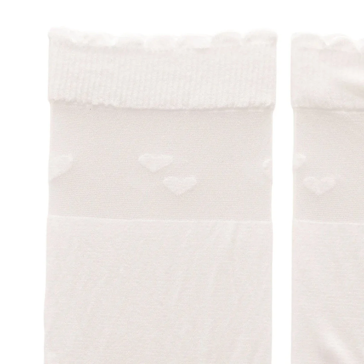 HelloBaby Girls Knee-High Socks Bow Print Cotton Rich - White - Image 2
