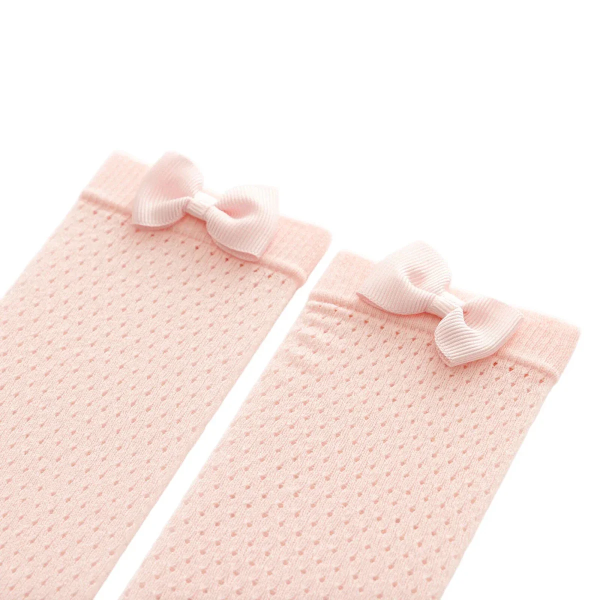HelloBaby Girls Knee-High Socks Bow Print Cotton Rich - Pink - Image 6