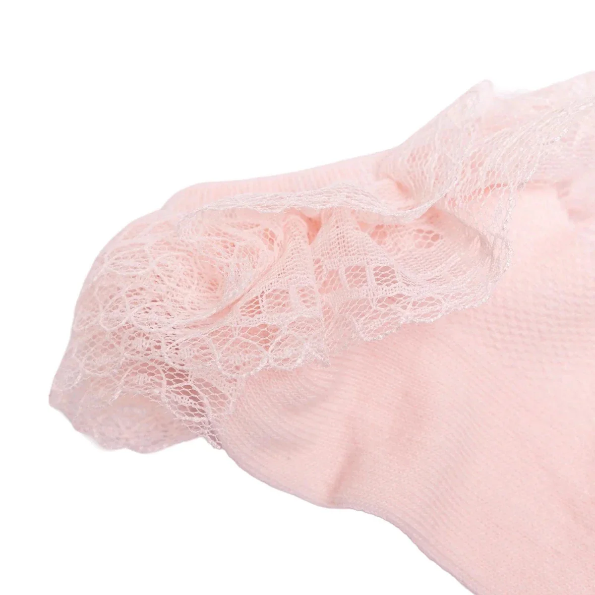 HelloBaby Girls Lace Socks Cotton Rich - Pink - Image 4