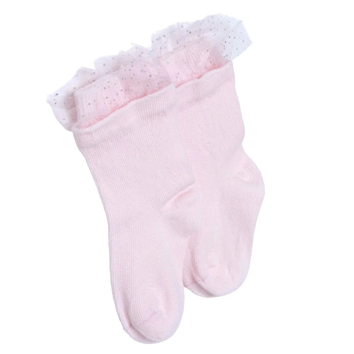 HelloBaby Girls Lace Socks Cotton Rich - Pink - Image 5