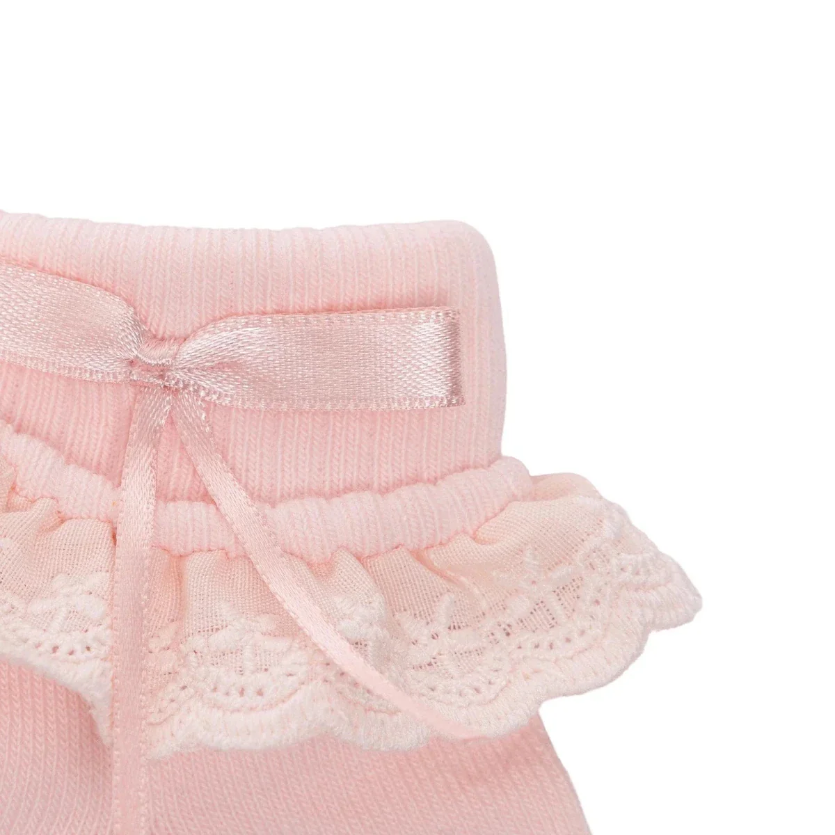HelloBaby Girls Lace Socks Cotton Rich - Pink - Image 2