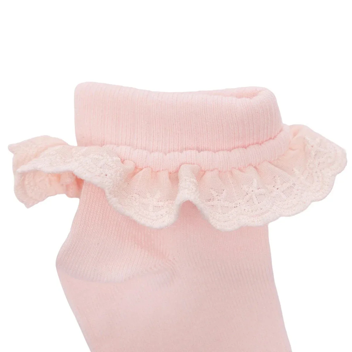 HelloBaby Girls Lace Socks Cotton Rich - Pink - Image 3
