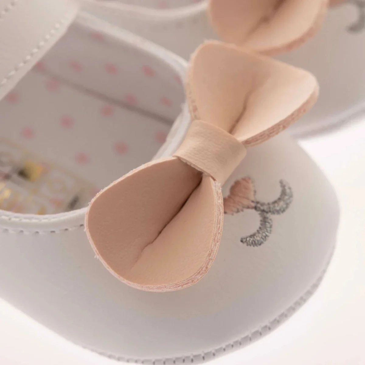 Papulin Girls Pre-Walker Shoes Fastening 17-19 - White - Image 3