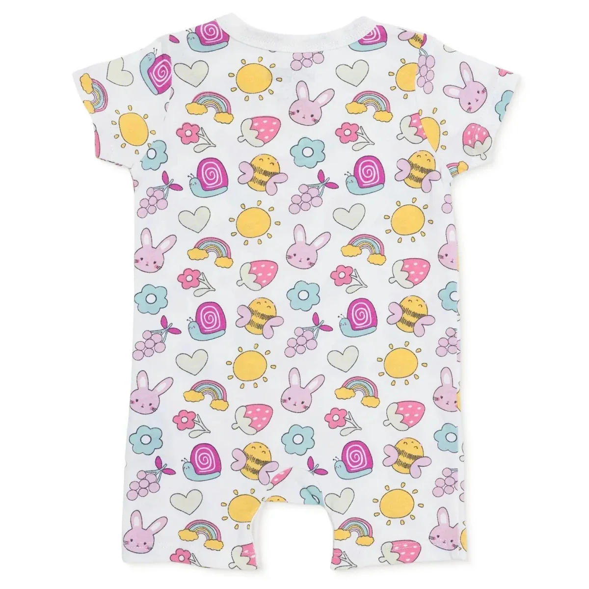 HelloBaby Girls Short Romper Fruit Print - White Printed - Image 2