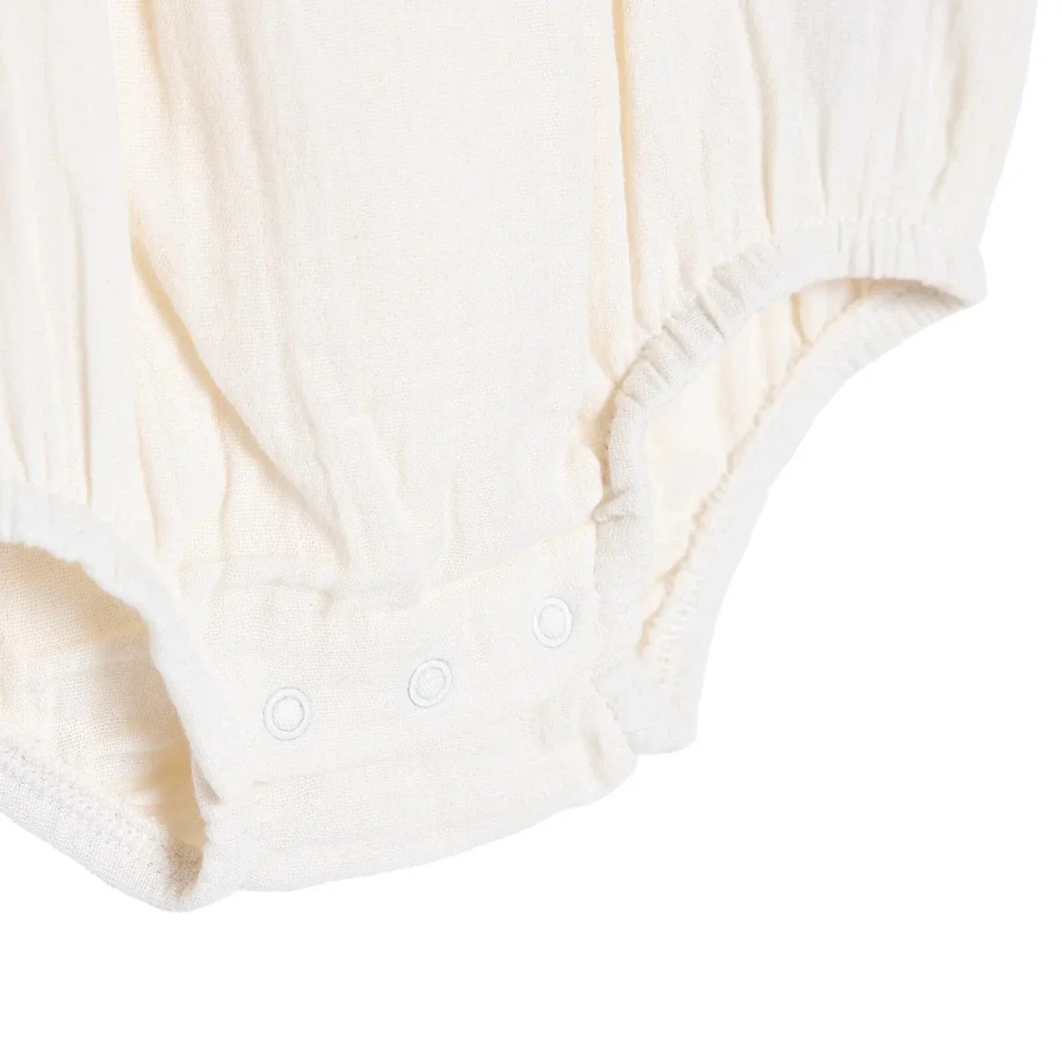 HelloBaby Girls Short-Sleeve Muslin Bodysuit - Ecru - Image 6