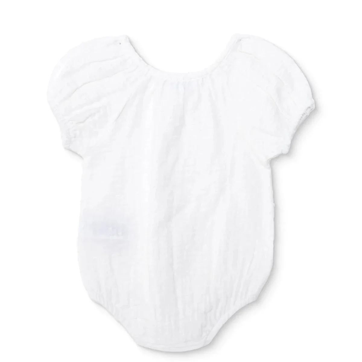 HelloBaby Girls Short-Sleeve Bodysuit Crew Neck - Ecru - Image 2