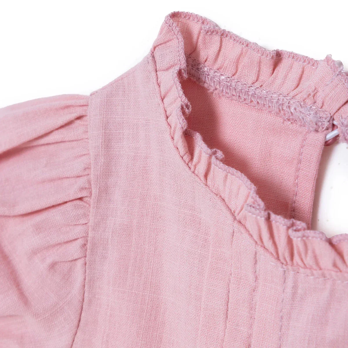 HelloBaby Girls Short-Sleeve Muslin Bodysuit - Pink - Image 4