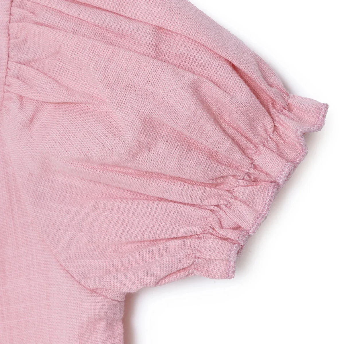 HelloBaby Girls Short-Sleeve Muslin Bodysuit - Pink - Image 6