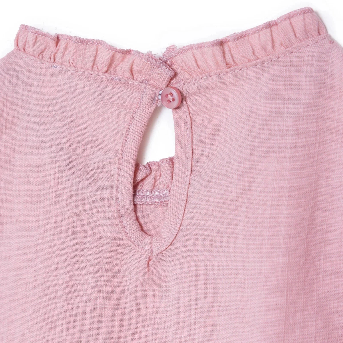 HelloBaby Girls Short-Sleeve Muslin Bodysuit - Pink - Image 7