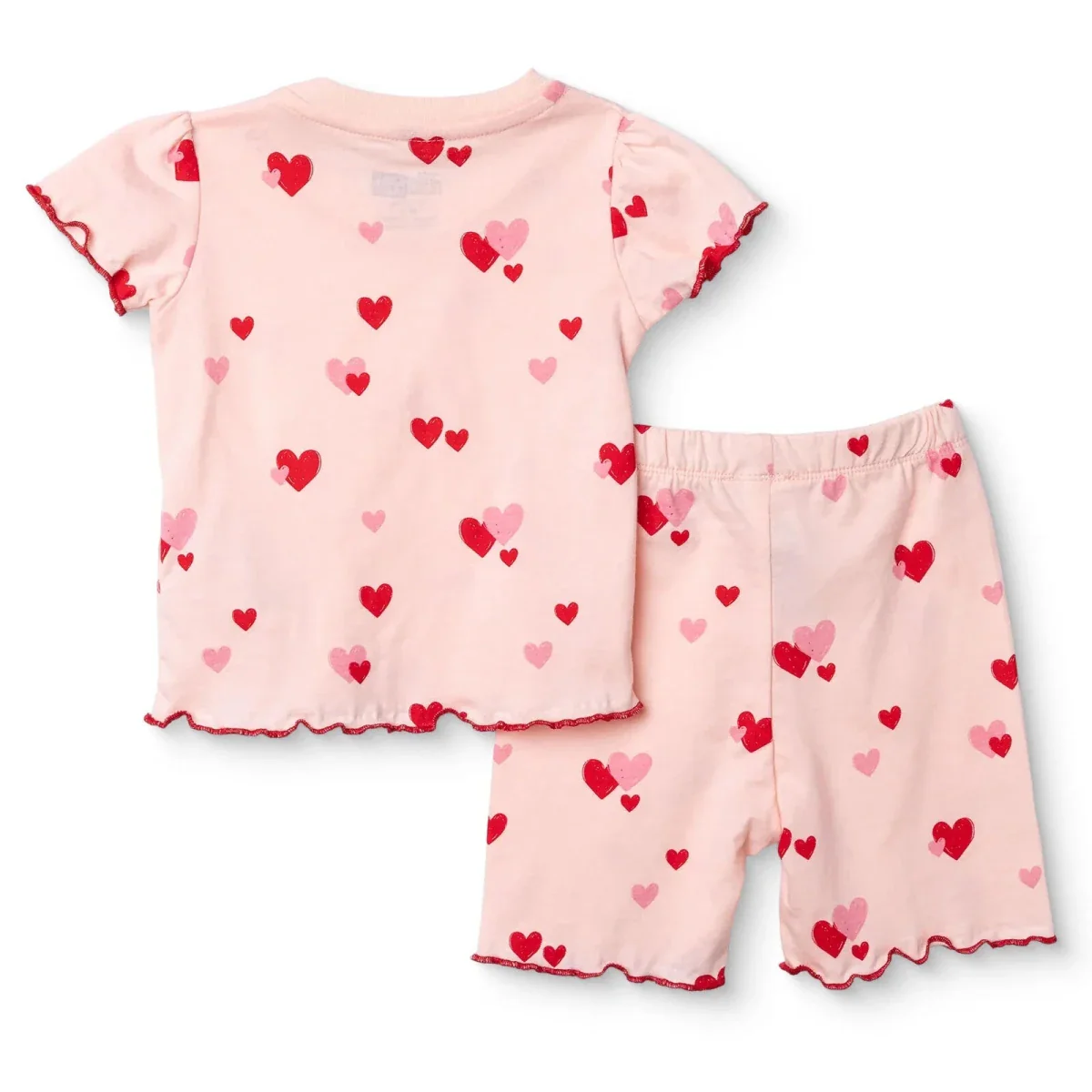 HelloBaby Girls Pyjamas Set Heart Print - Pink - Image 2