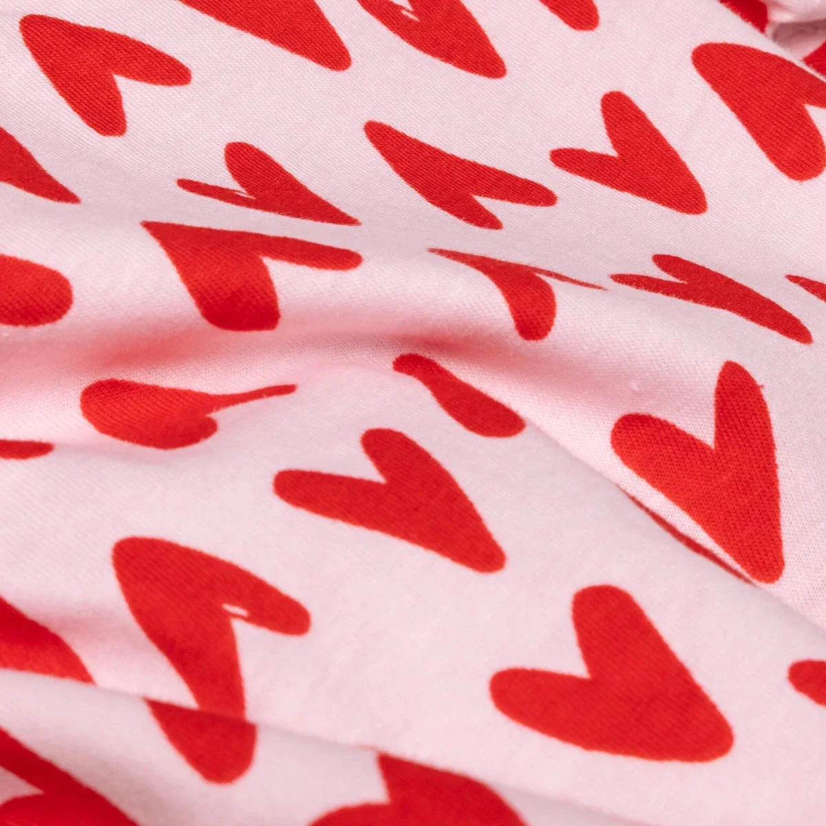 HelloBaby Girls Pyjamas Set Heart Print Short Sleeve Crew Neck Single Jersey - Pink - Image 5