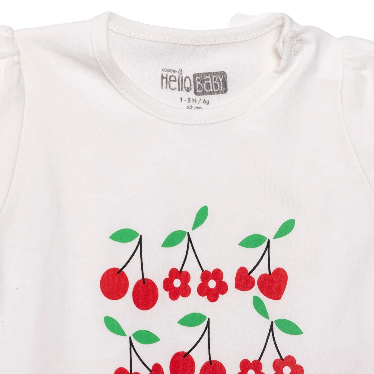 HelloBaby Girls T-shirt & Shorts Set Cherry Print - Red - Image 3