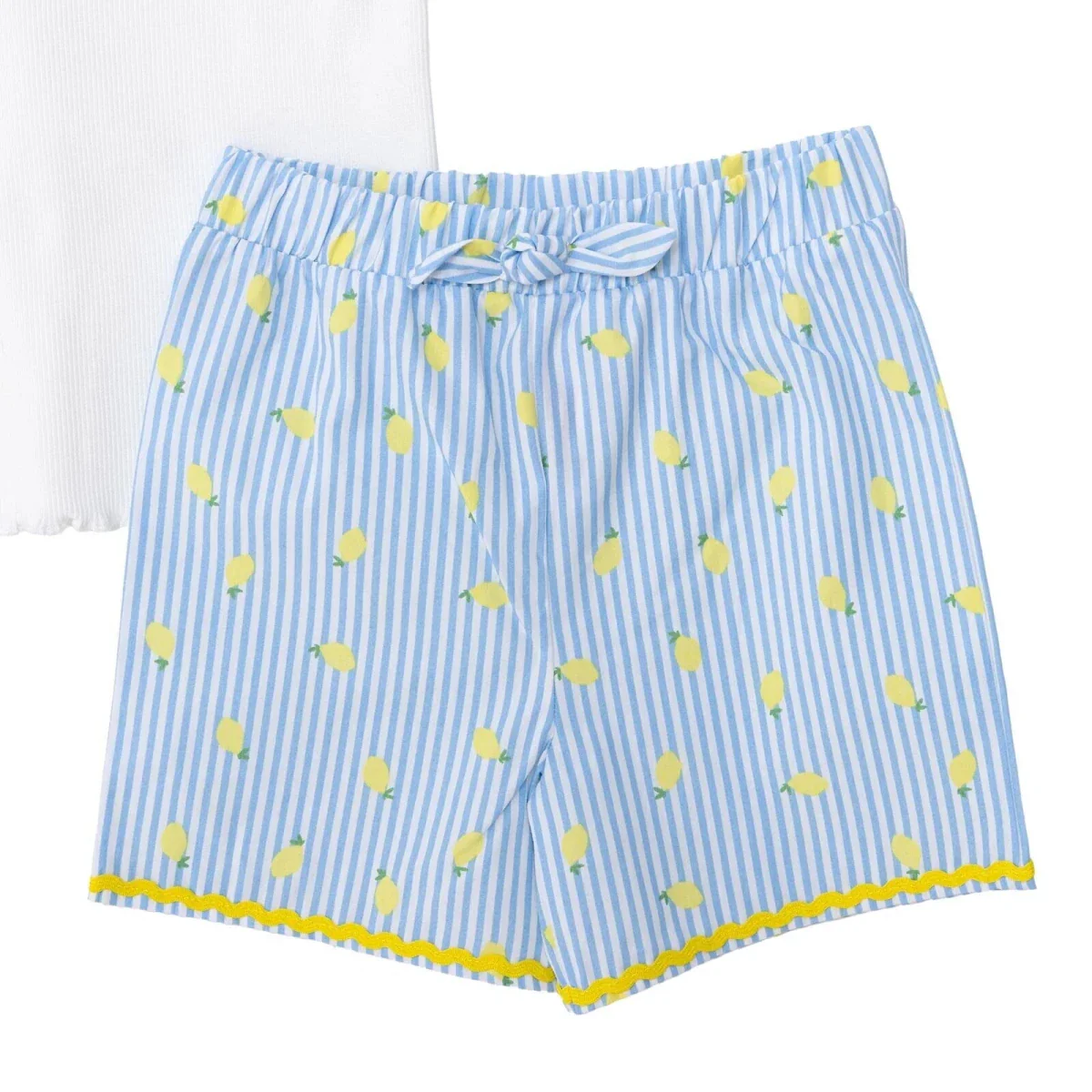 HelloBaby Girls T-shirt & Shorts Set Fruit Print Poplin - Ecru - Image 3