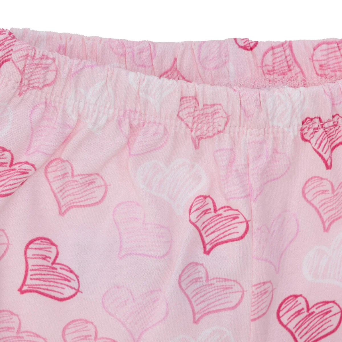 HelloBaby Girls T-shirt & Shorts Set Heart Print - Ecru - Image 5