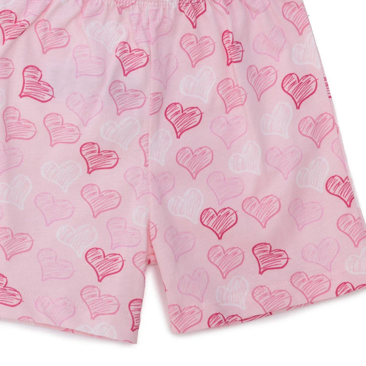 HelloBaby Girls T-shirt & Shorts Set Heart Print - Ecru - Image 7