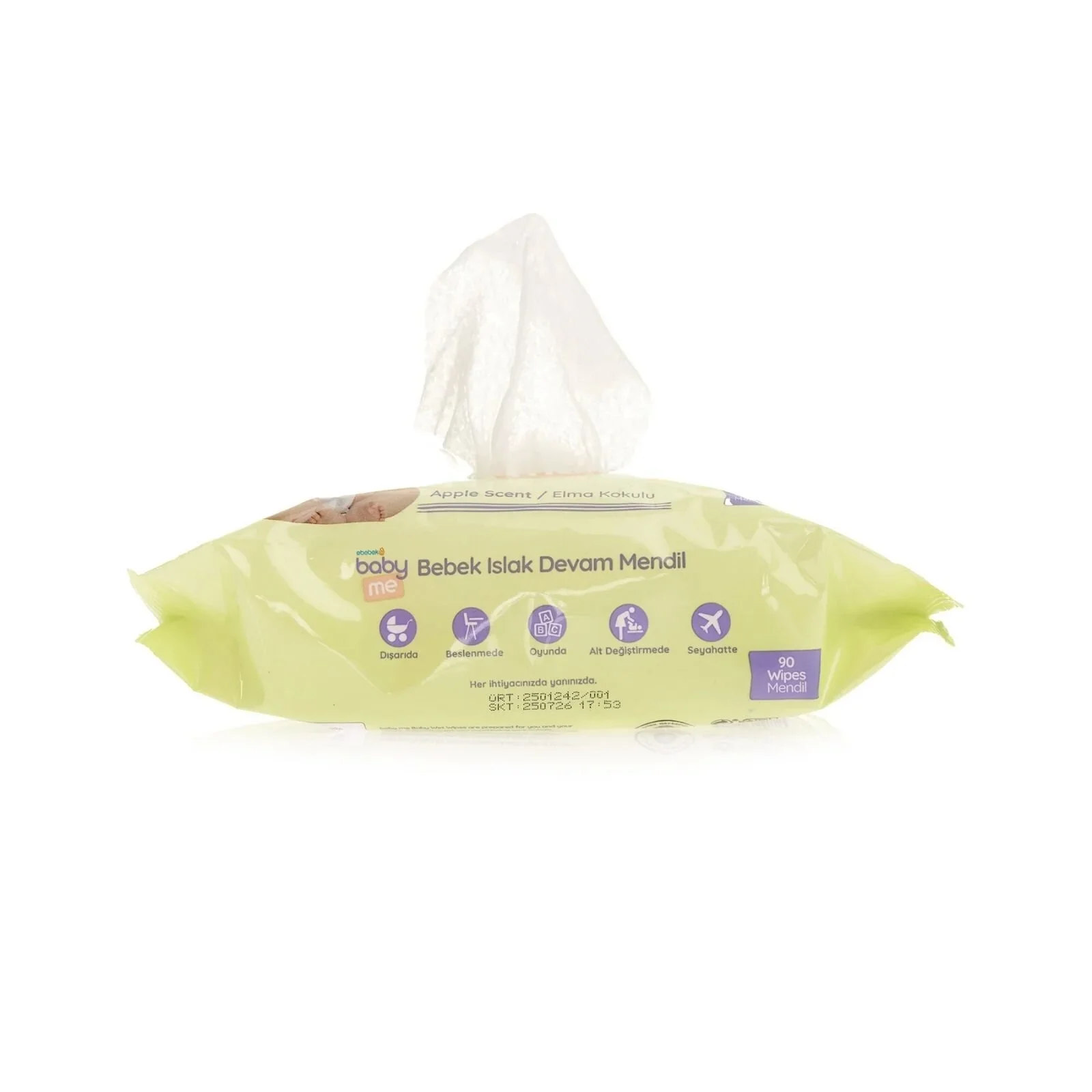 baby me Apple Scented Baby Wipes 90 pcs - Image 4