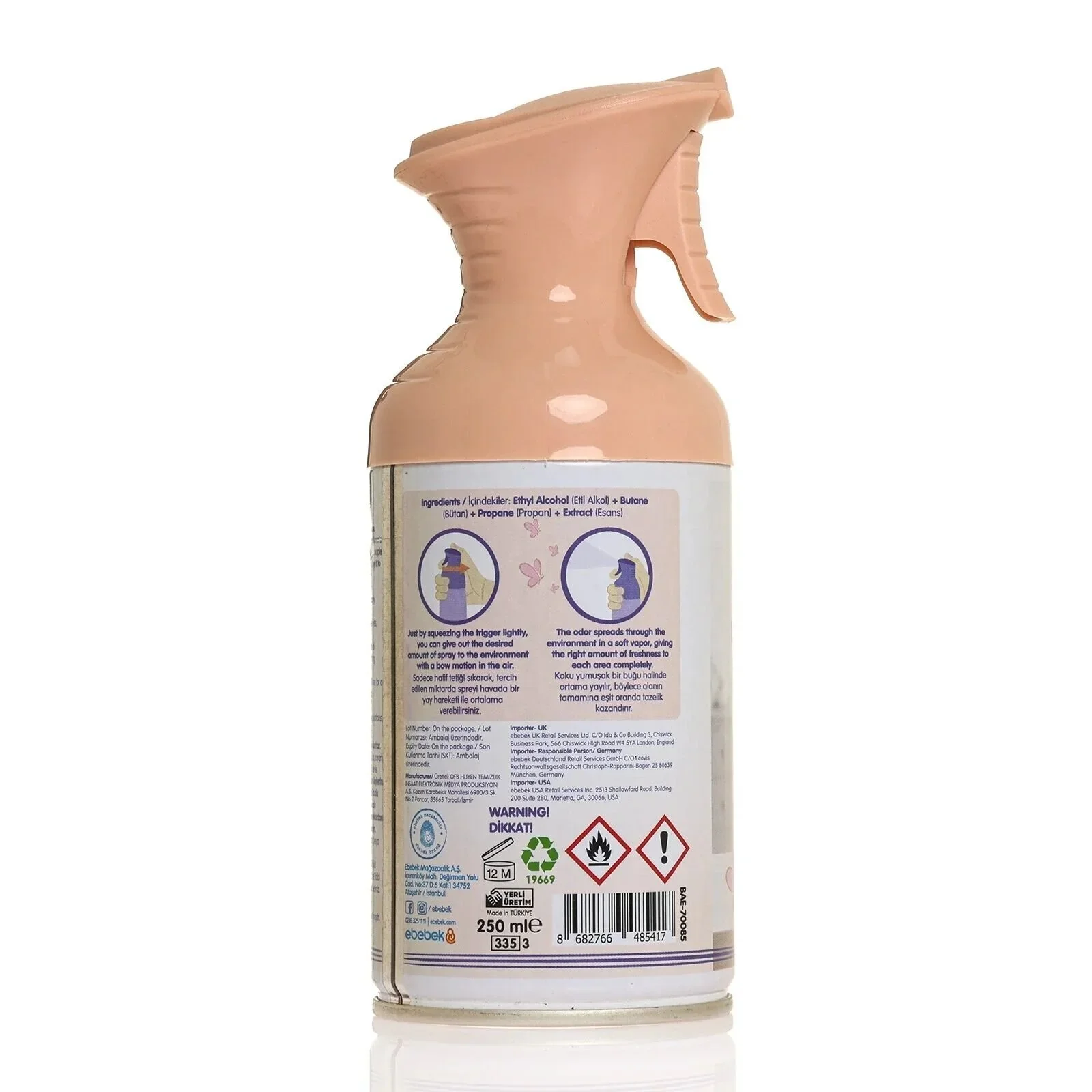 baby me Baby Powder Spray Room Scent 250ml - Image 4