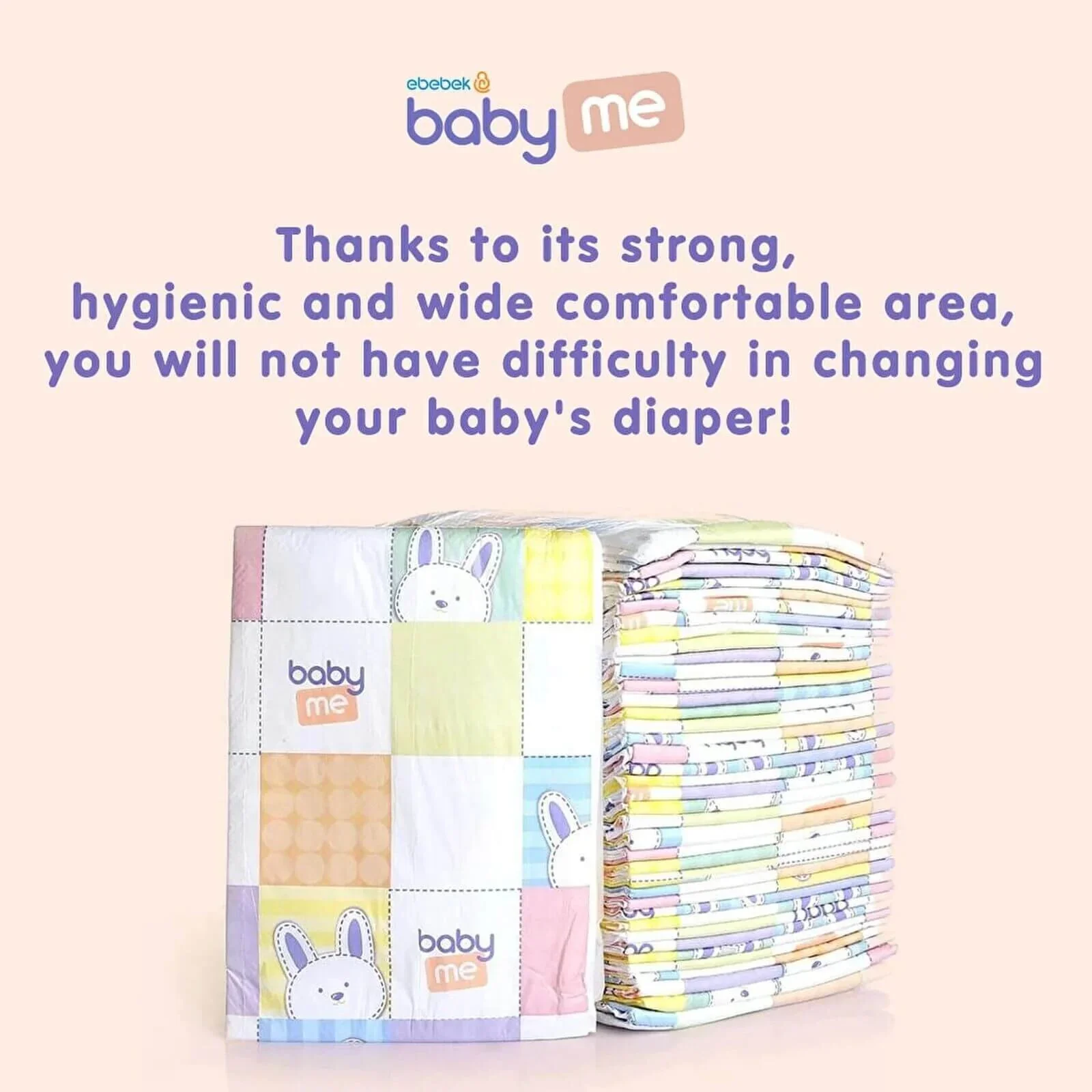 baby me Super Thin Baby Nappy Changing Mats 60x90cm - 40 pcs - Image 8